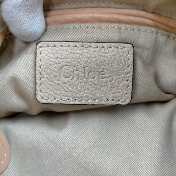 405315J Chloe Shoulder Bag Paraty Beige Leather - Picture 6 of 9